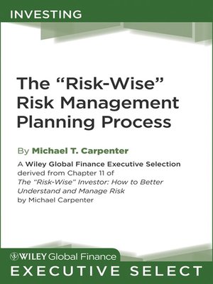 cover image of The "Risk-Wise" Risk Management Planning Process